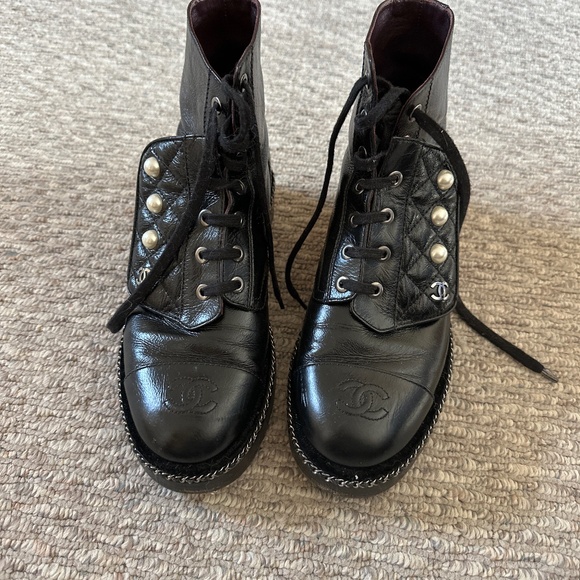 Chanel Combat Boots - Picture 1 of 2